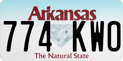AR license plate 774KWO