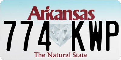 AR license plate 774KWP