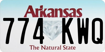 AR license plate 774KWQ