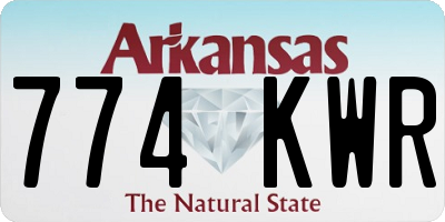 AR license plate 774KWR