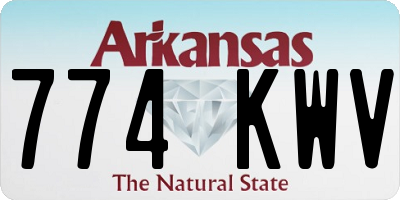 AR license plate 774KWV