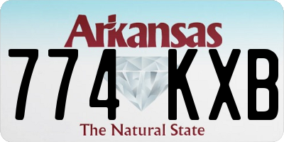 AR license plate 774KXB