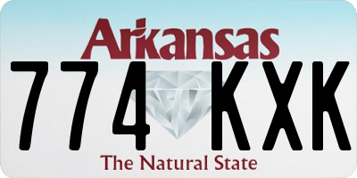 AR license plate 774KXK