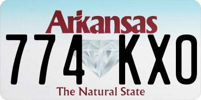 AR license plate 774KXO