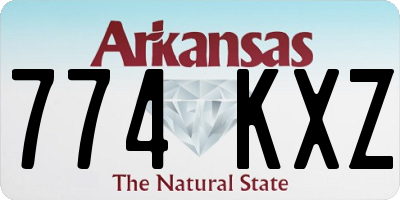 AR license plate 774KXZ
