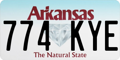 AR license plate 774KYE