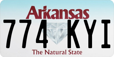 AR license plate 774KYI