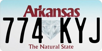 AR license plate 774KYJ