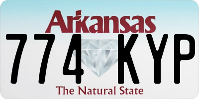 AR license plate 774KYP