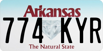 AR license plate 774KYR
