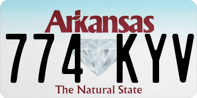 AR license plate 774KYV