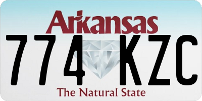 AR license plate 774KZC