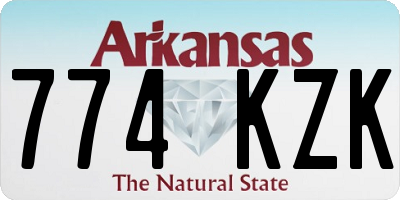 AR license plate 774KZK