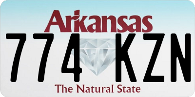 AR license plate 774KZN