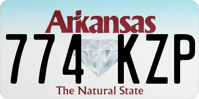 AR license plate 774KZP
