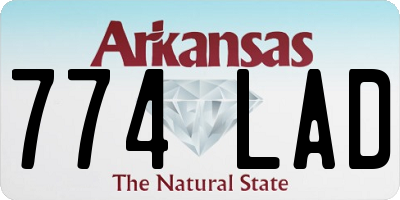 AR license plate 774LAD