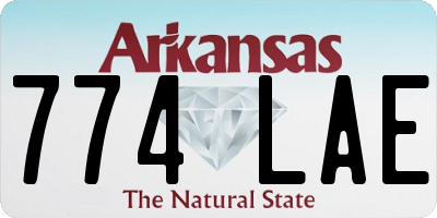 AR license plate 774LAE