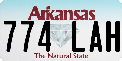 AR license plate 774LAH