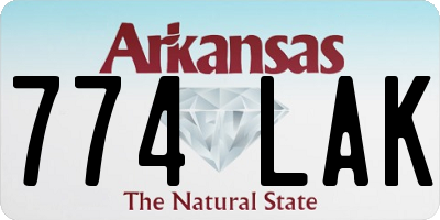 AR license plate 774LAK