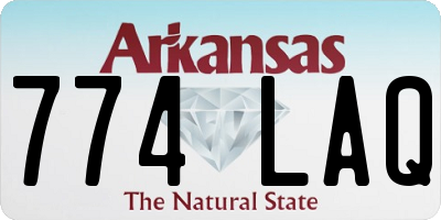 AR license plate 774LAQ