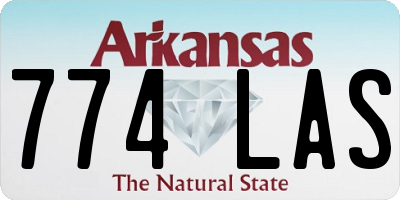 AR license plate 774LAS