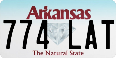 AR license plate 774LAT
