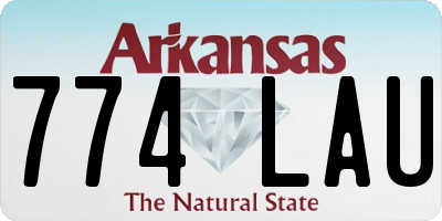 AR license plate 774LAU