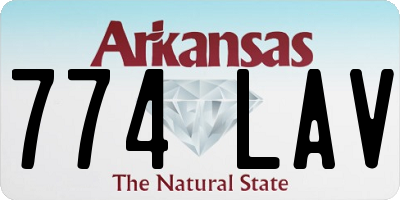 AR license plate 774LAV