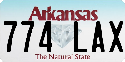 AR license plate 774LAX