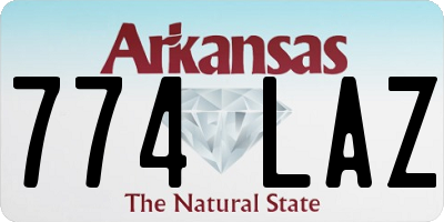 AR license plate 774LAZ