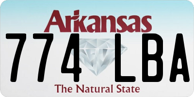 AR license plate 774LBA