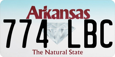 AR license plate 774LBC