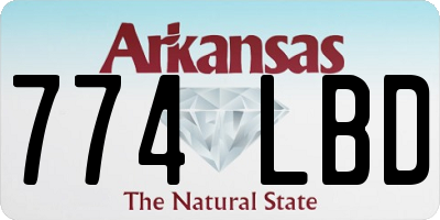 AR license plate 774LBD