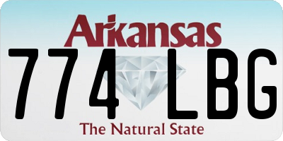 AR license plate 774LBG