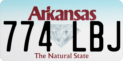 AR license plate 774LBJ