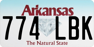 AR license plate 774LBK