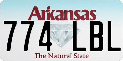 AR license plate 774LBL