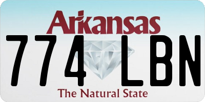 AR license plate 774LBN