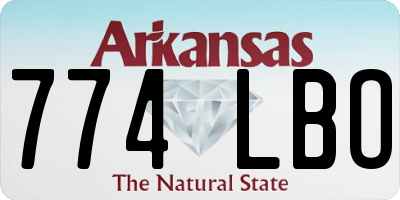 AR license plate 774LBO
