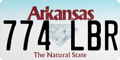 AR license plate 774LBR