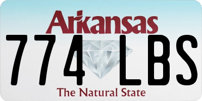 AR license plate 774LBS