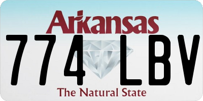 AR license plate 774LBV