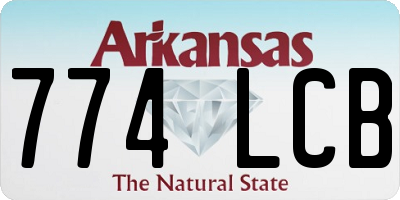 AR license plate 774LCB