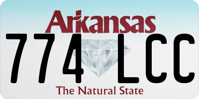 AR license plate 774LCC