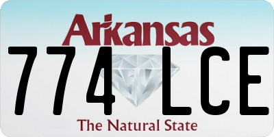 AR license plate 774LCE