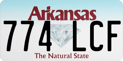 AR license plate 774LCF
