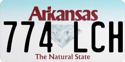 AR license plate 774LCH