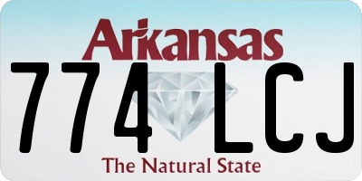 AR license plate 774LCJ