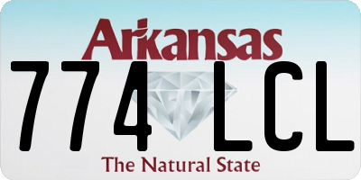 AR license plate 774LCL