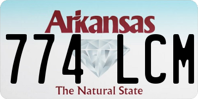 AR license plate 774LCM